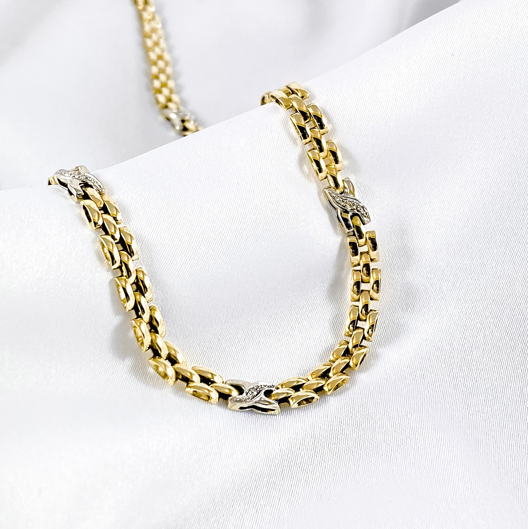 Vintage Panther Diamond Necklace