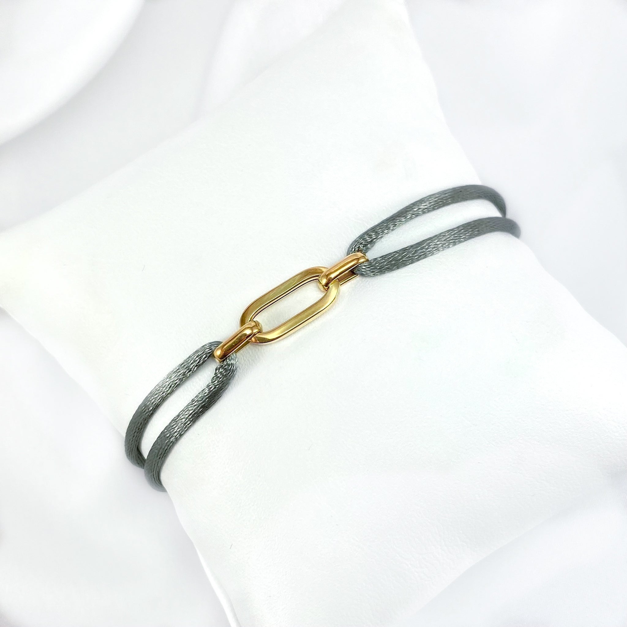 Golden Link Satin Bracelet