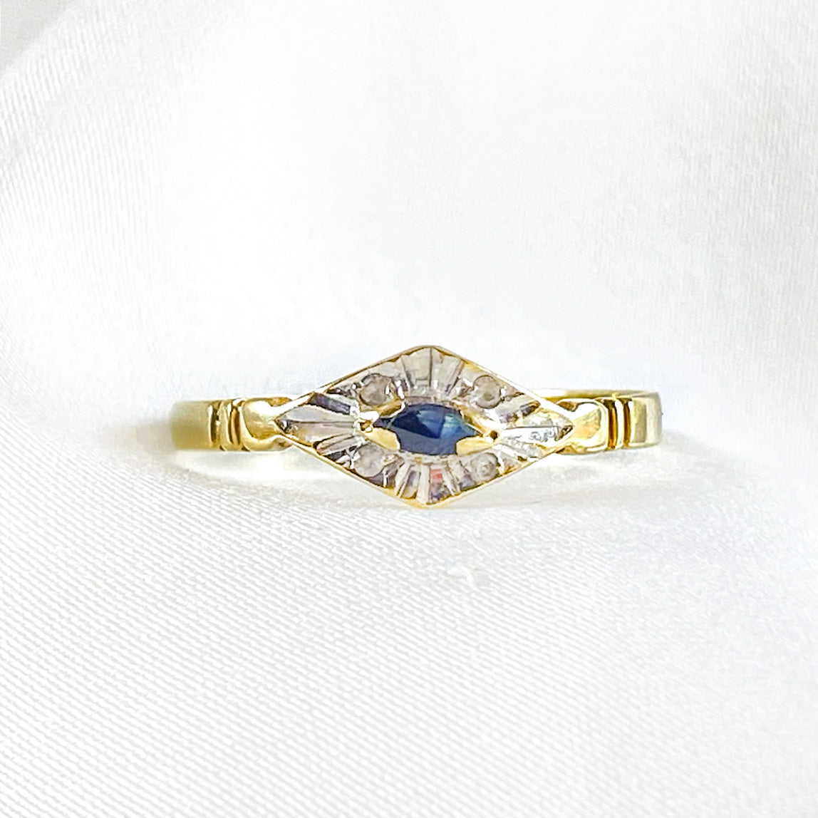 Triangle Sapphire Ring