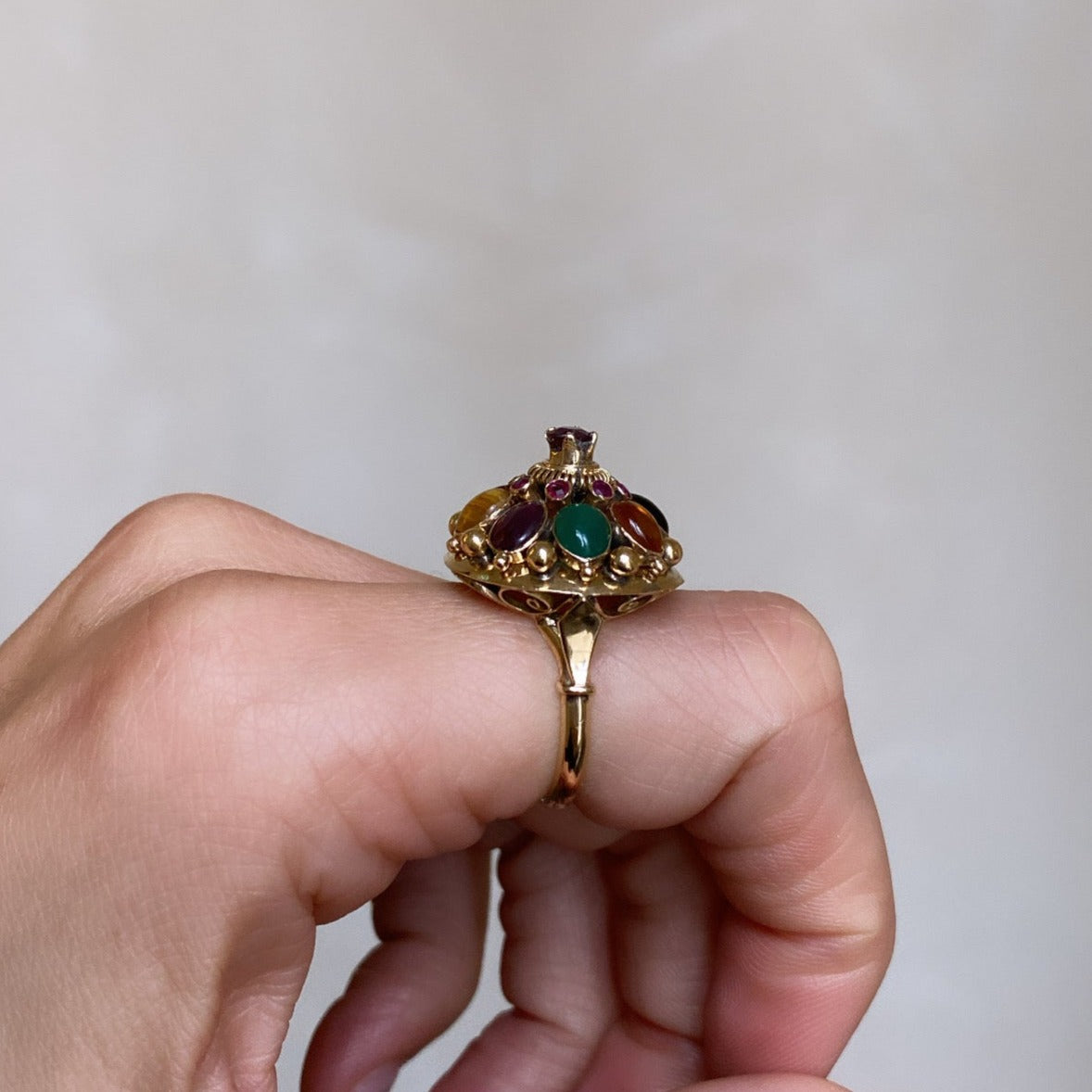 Gemstone Crown Ring