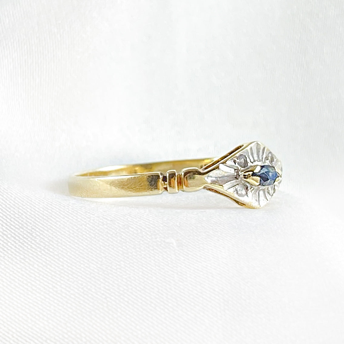 Triangle Sapphire Ring