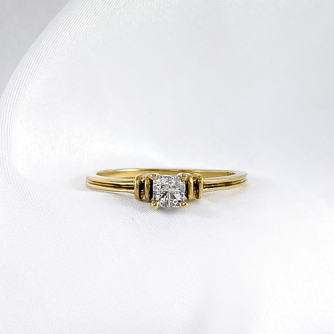 Vintage Diamanten Kwartet Ring