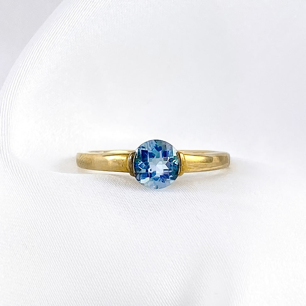 Vintage Topaz Solitaire Ring