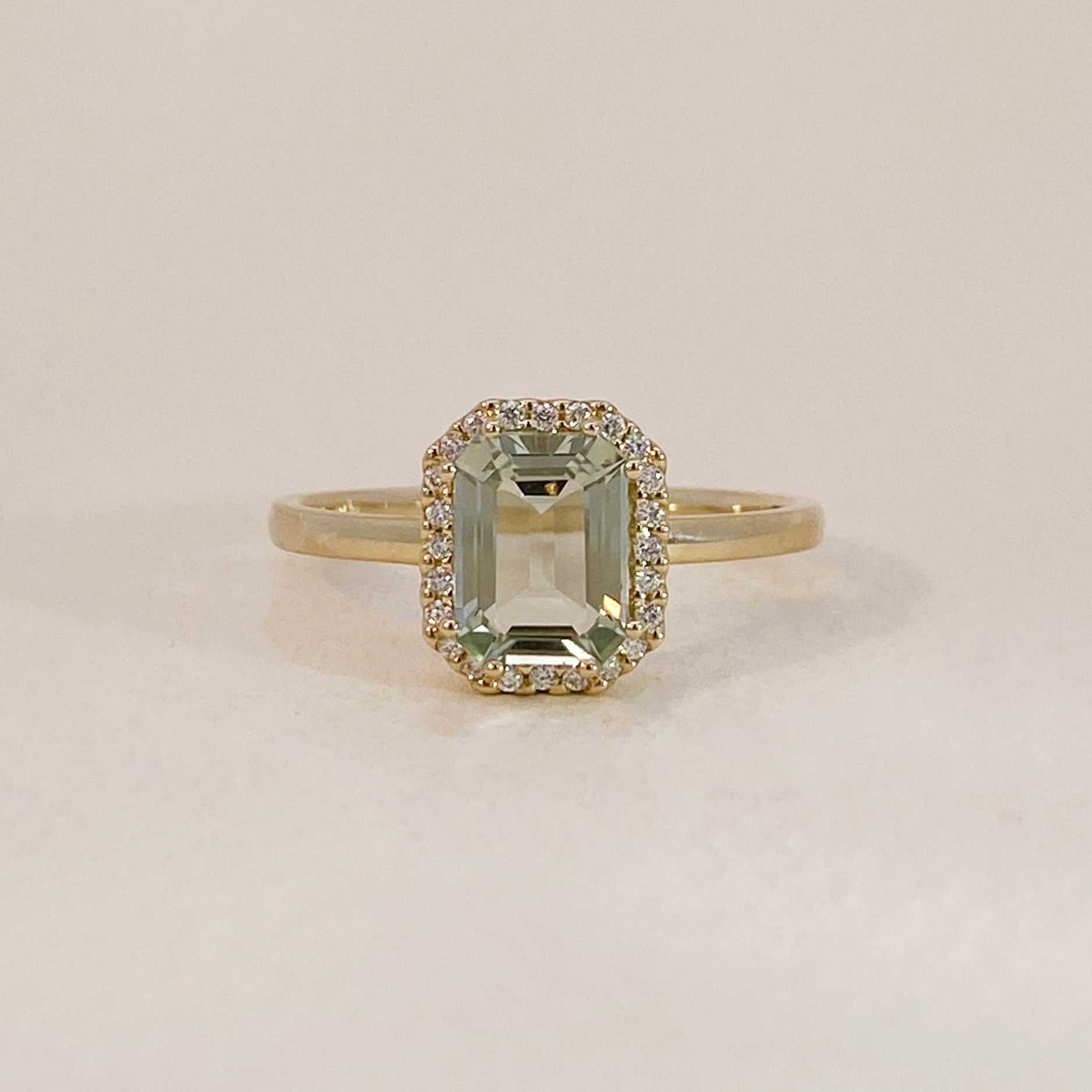 Amethist diamant ring
