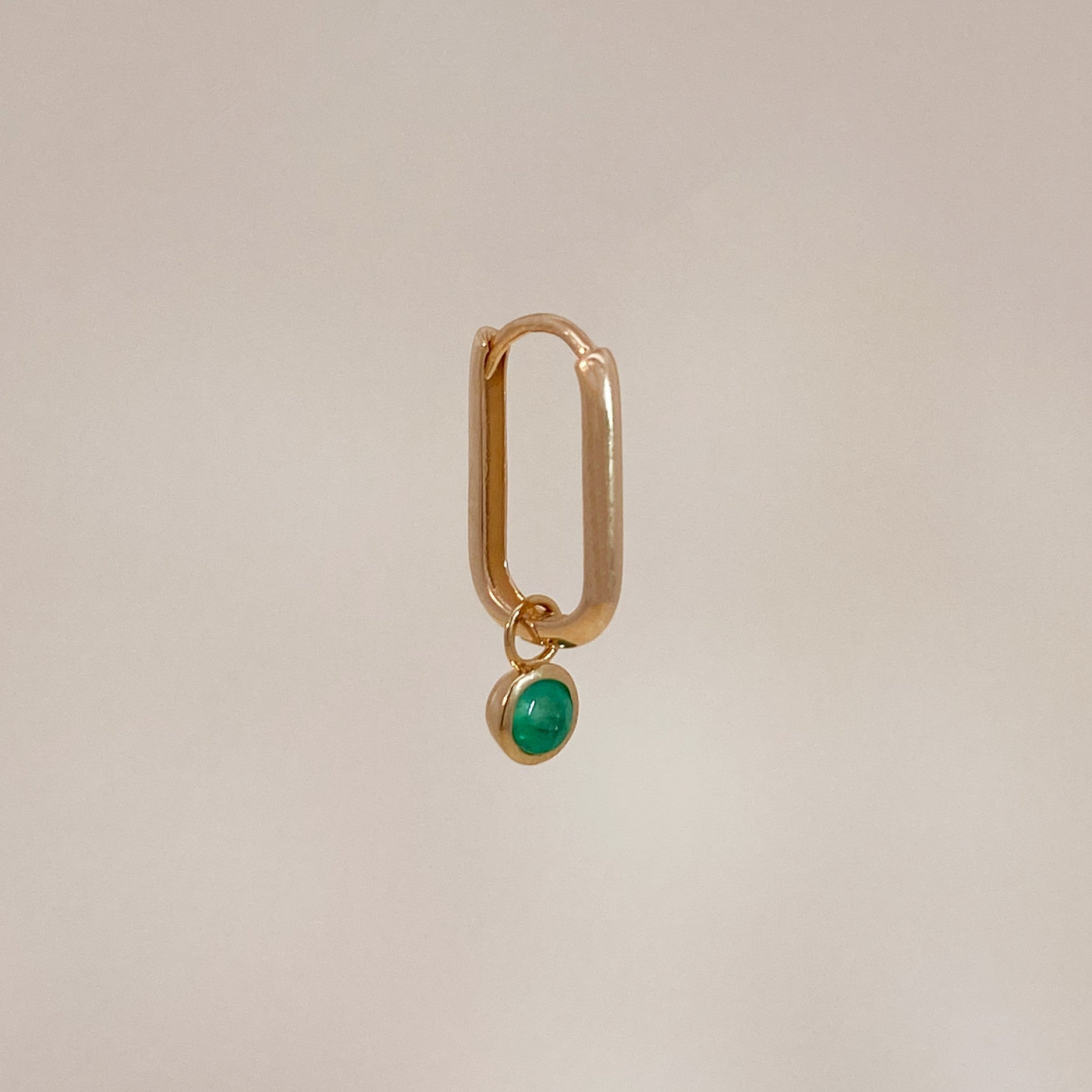 Emerald earring charm
