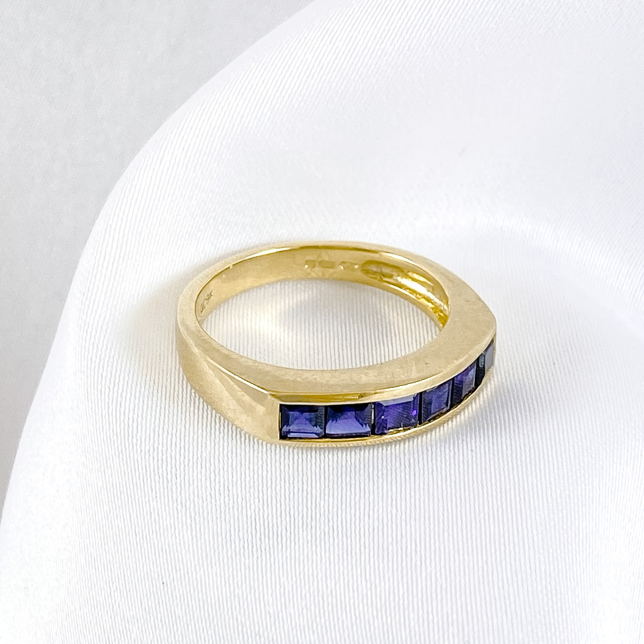 Bold Sapphire Row Ring
