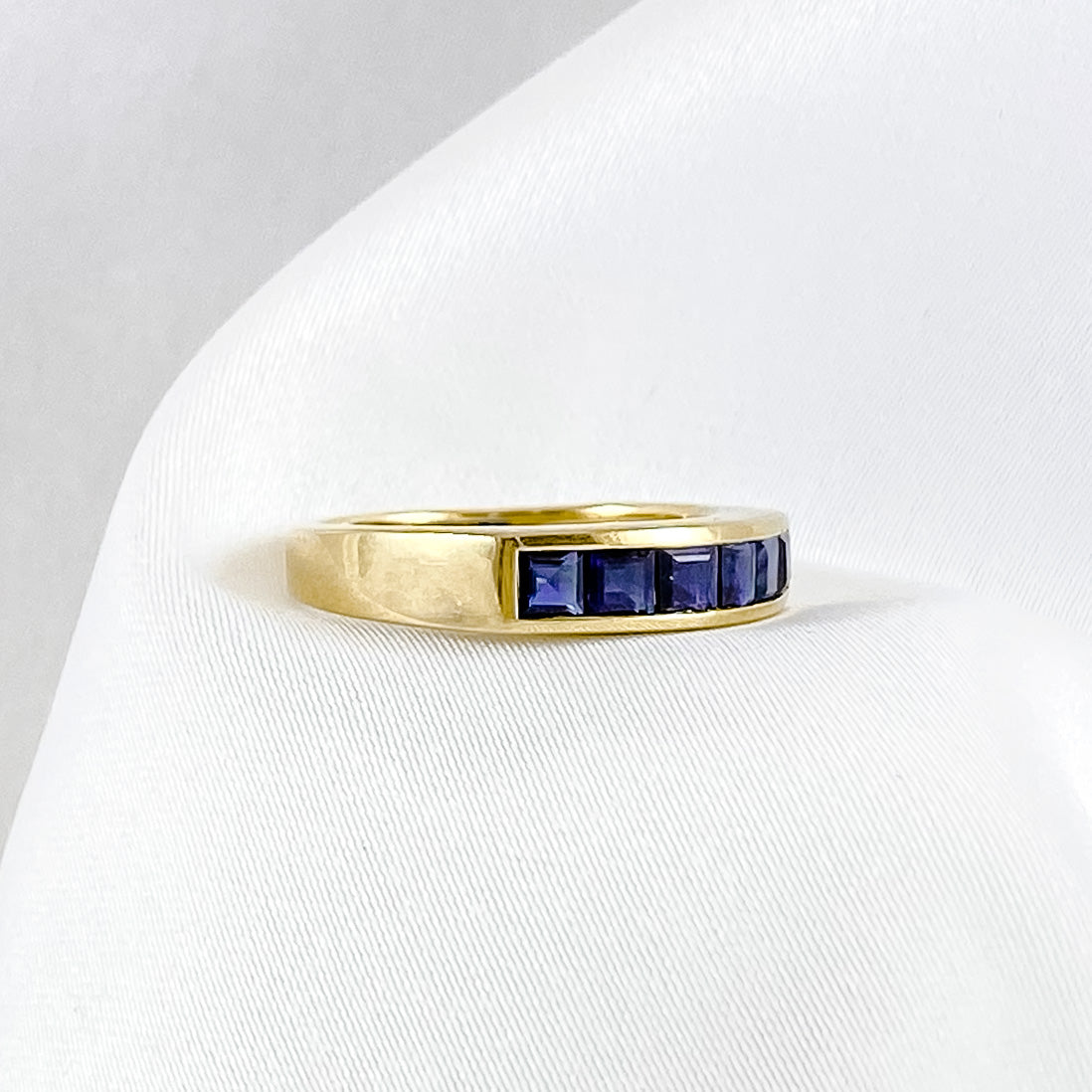 Bold Sapphire Row Ring