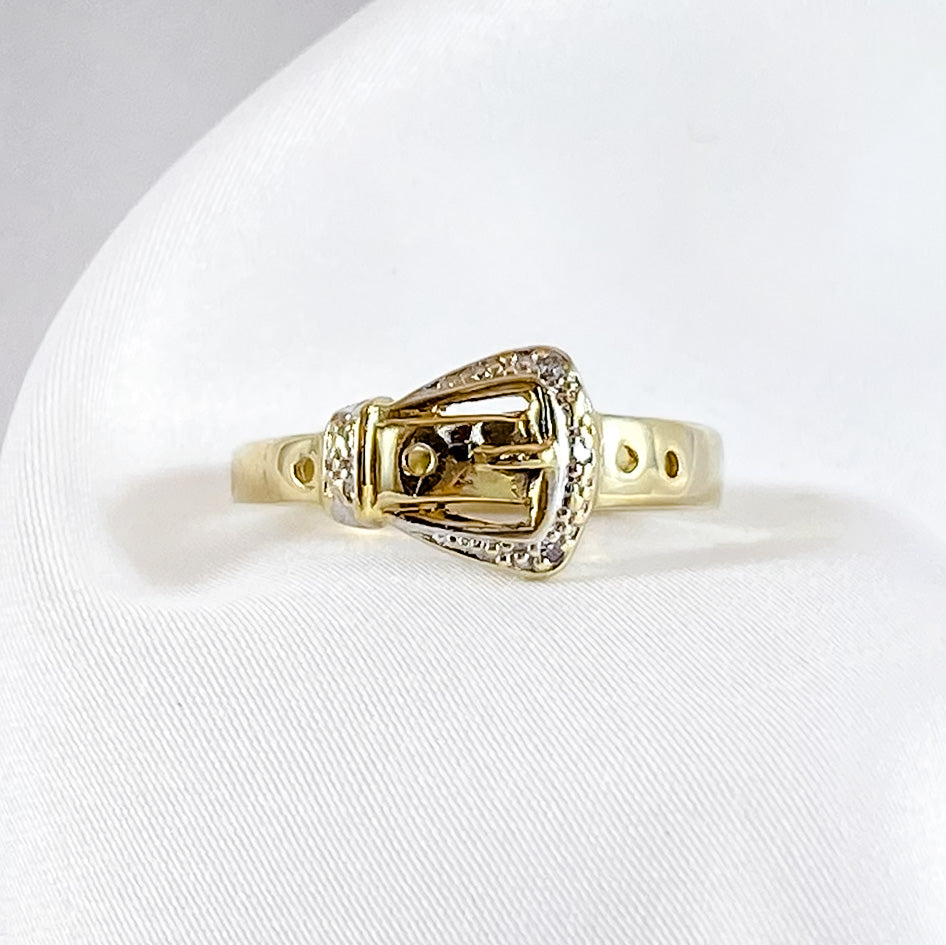 Vintage Diamond Belt Ring