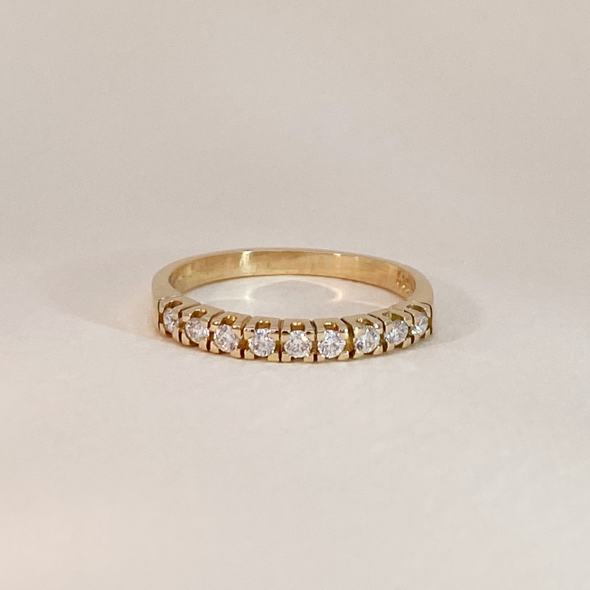 Oro Diamanten Rij Ring