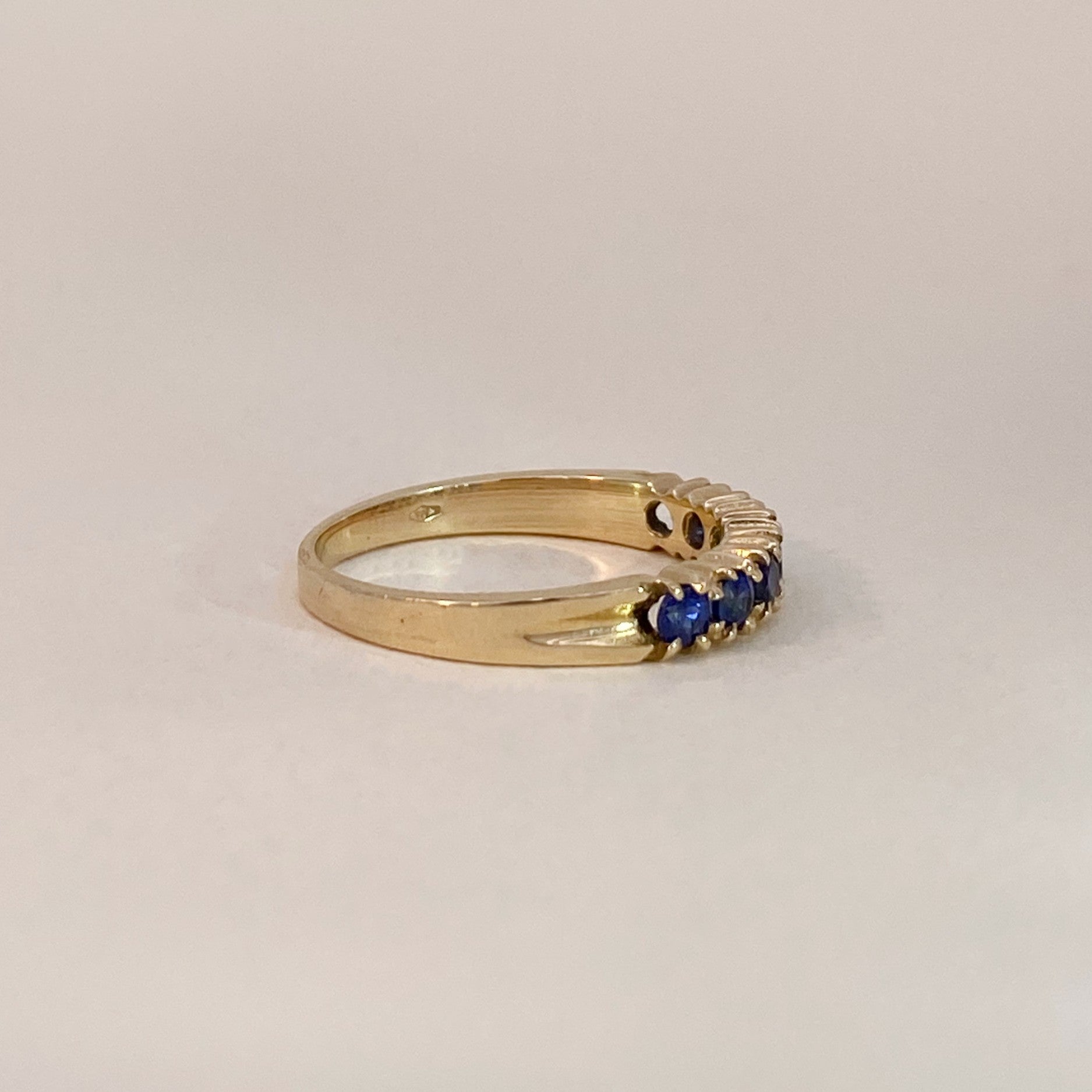 Sapphire row ring