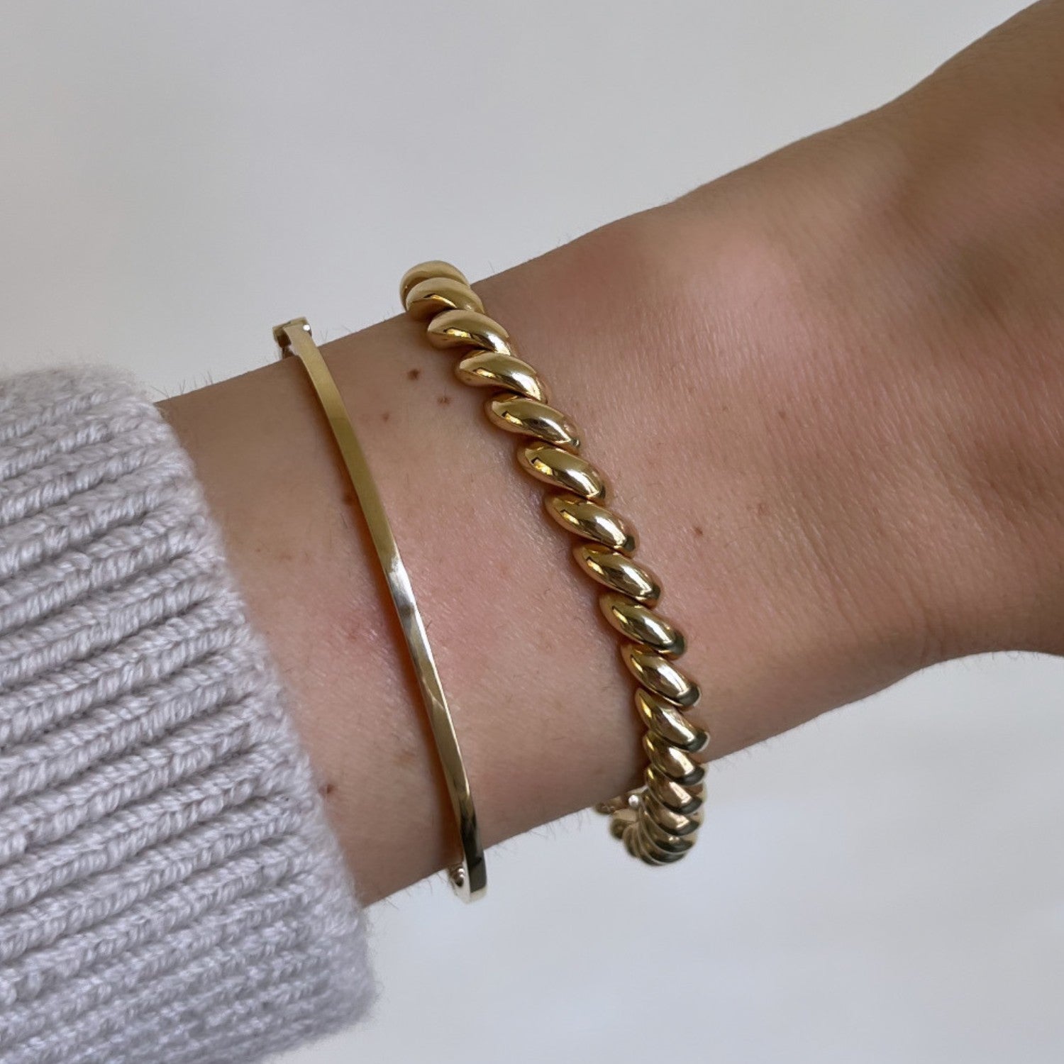 Spiral Armband en Gouden Bangle