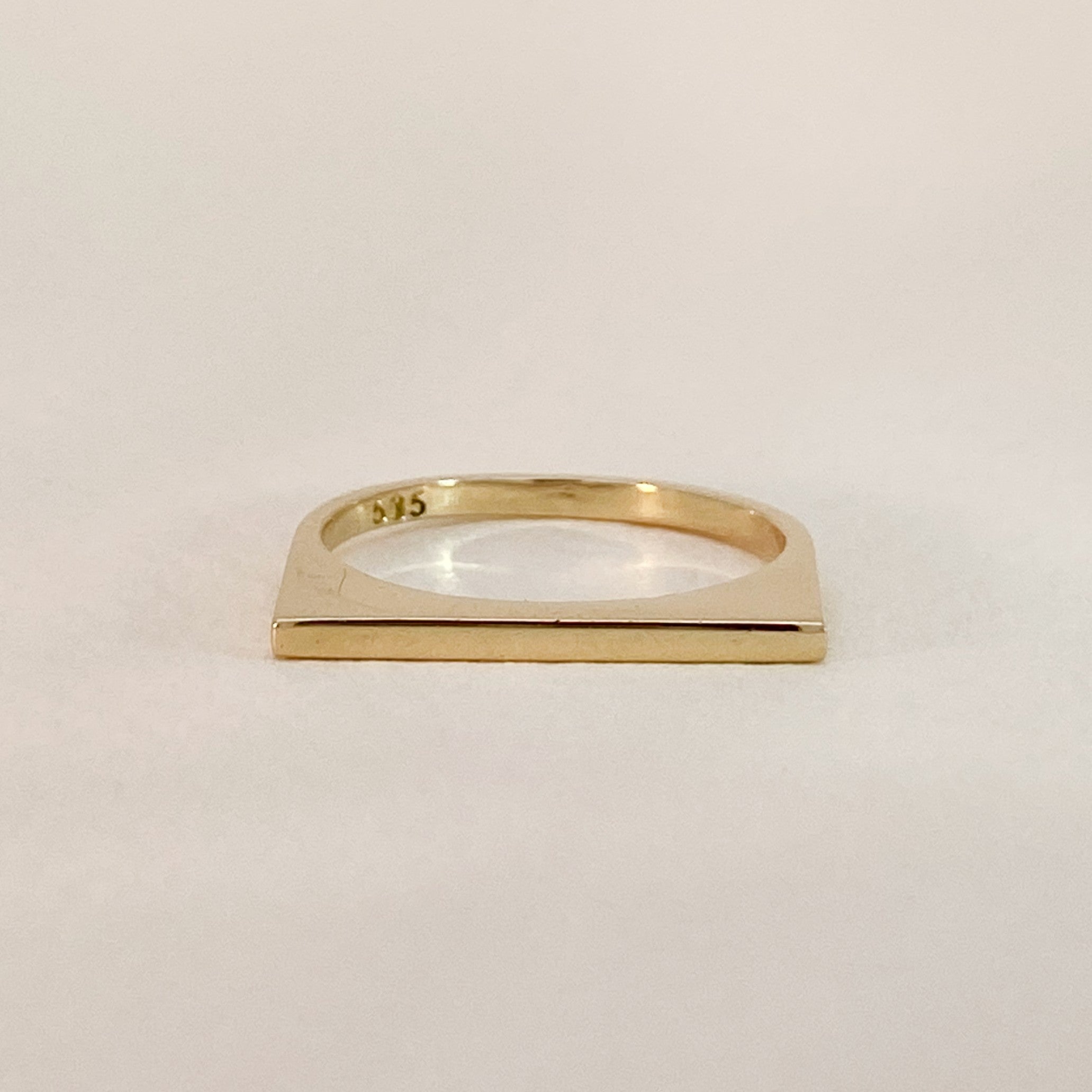 Vintage Hoekige Gouden Ring