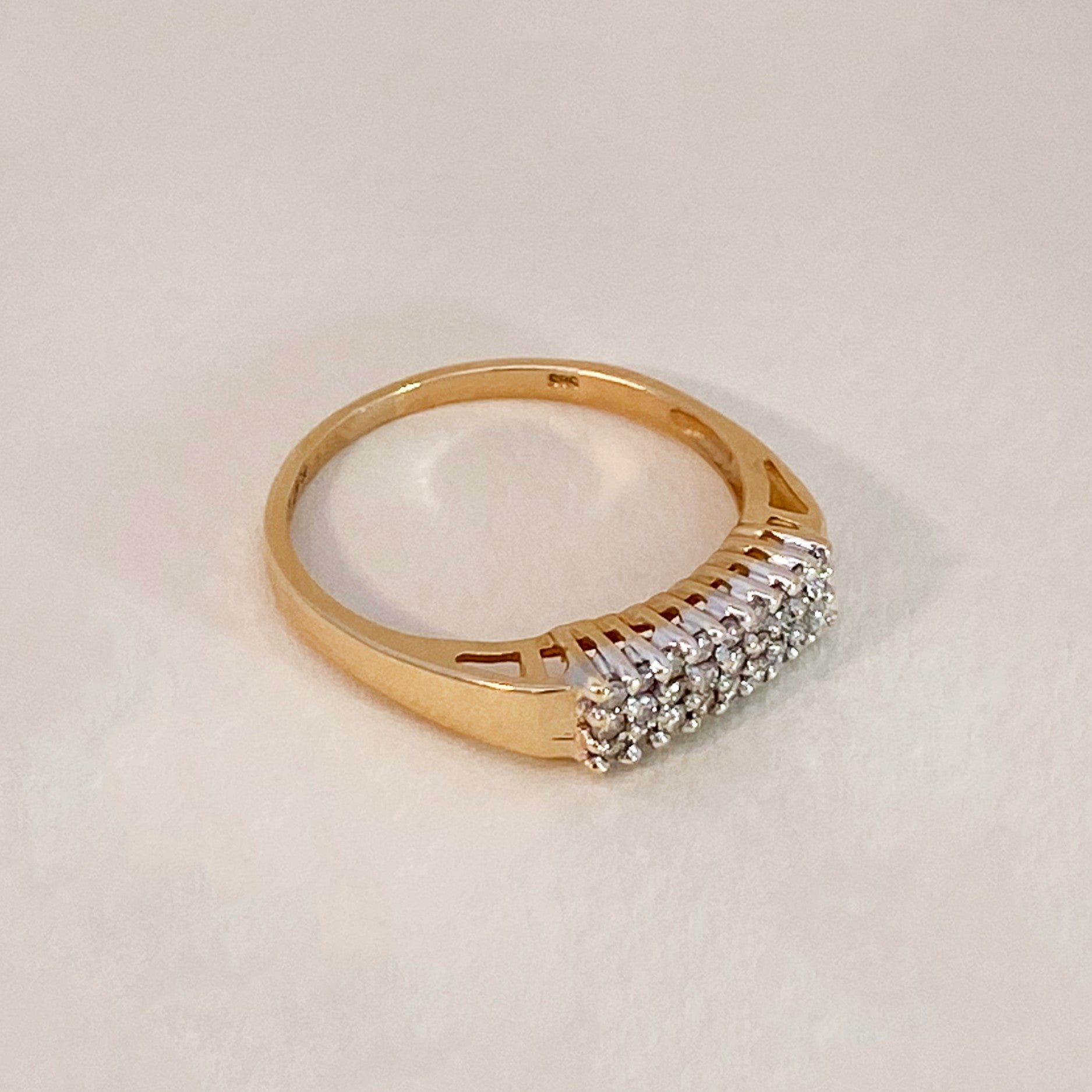Vintage Ring Diamant Rijen