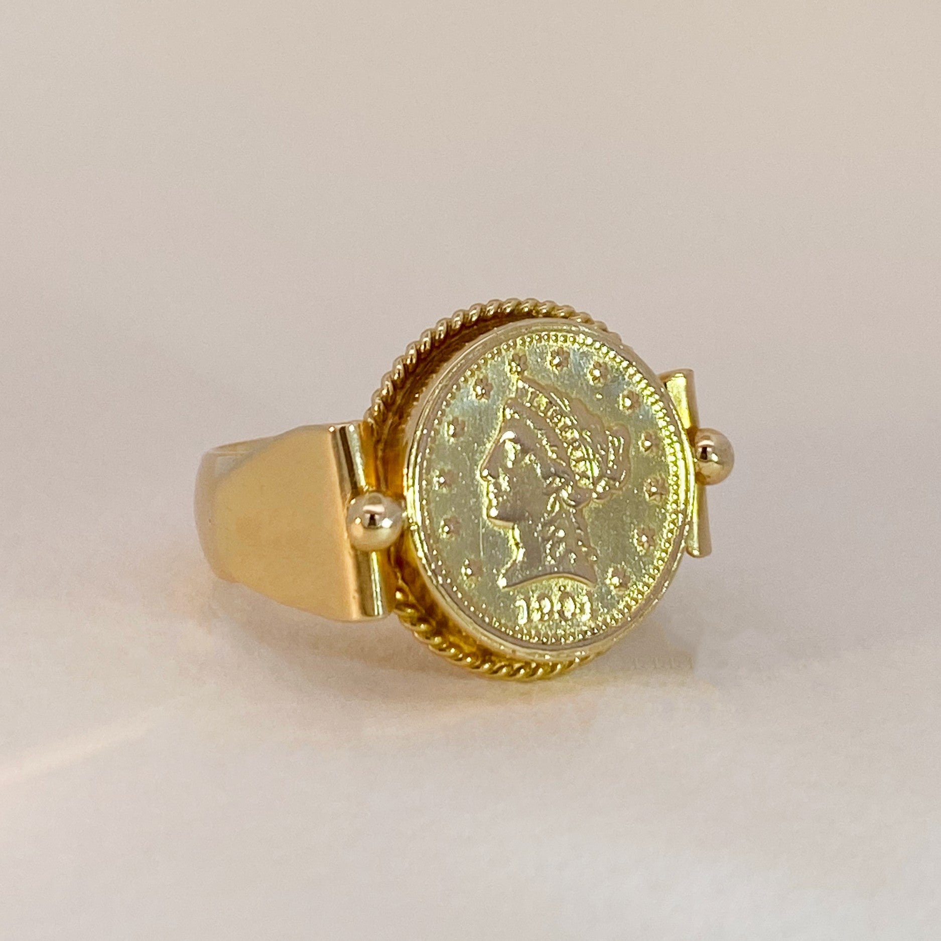 Vintage Ring met Munt