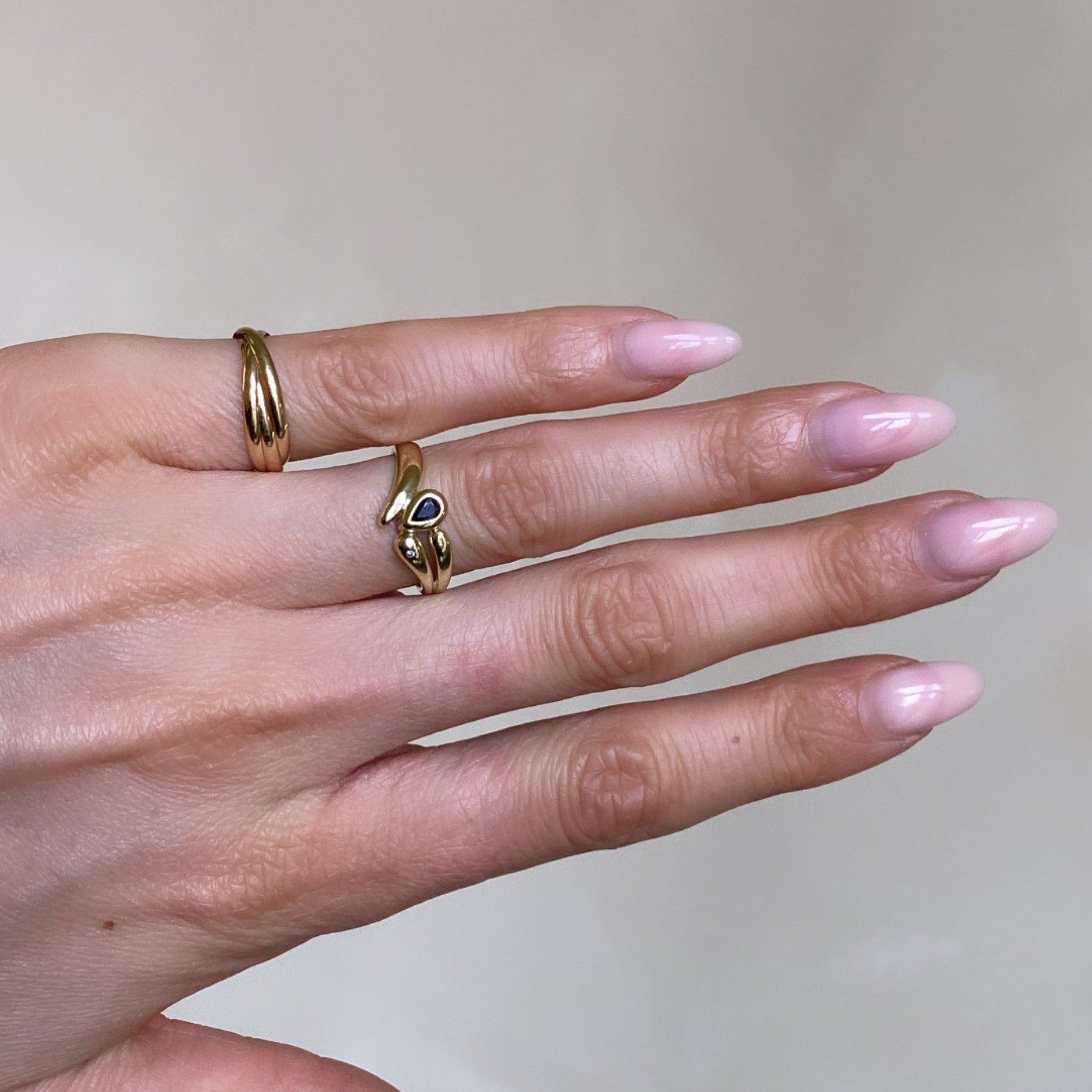 Vintage Sapphire Drop Ring