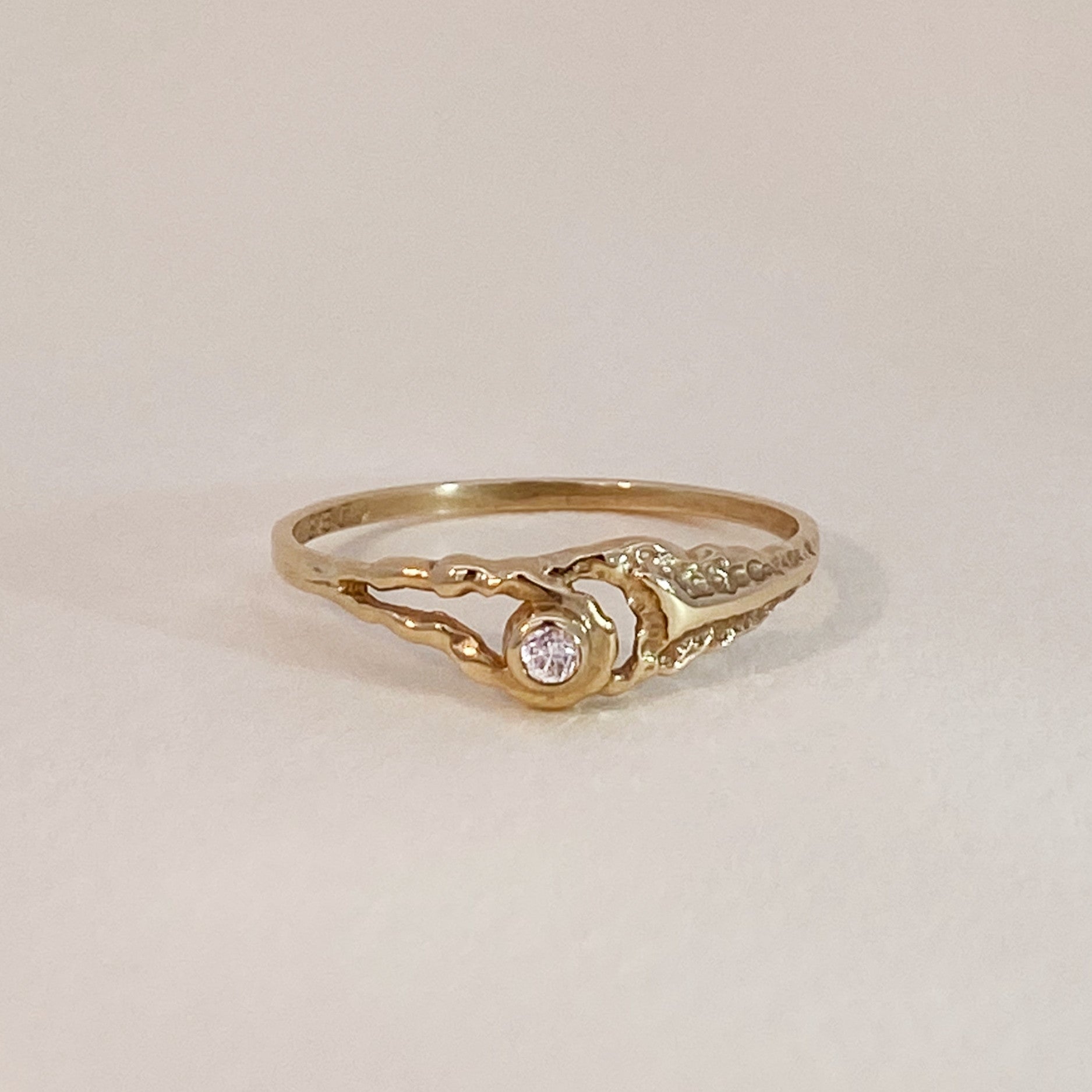 Vintage organische ring diamant