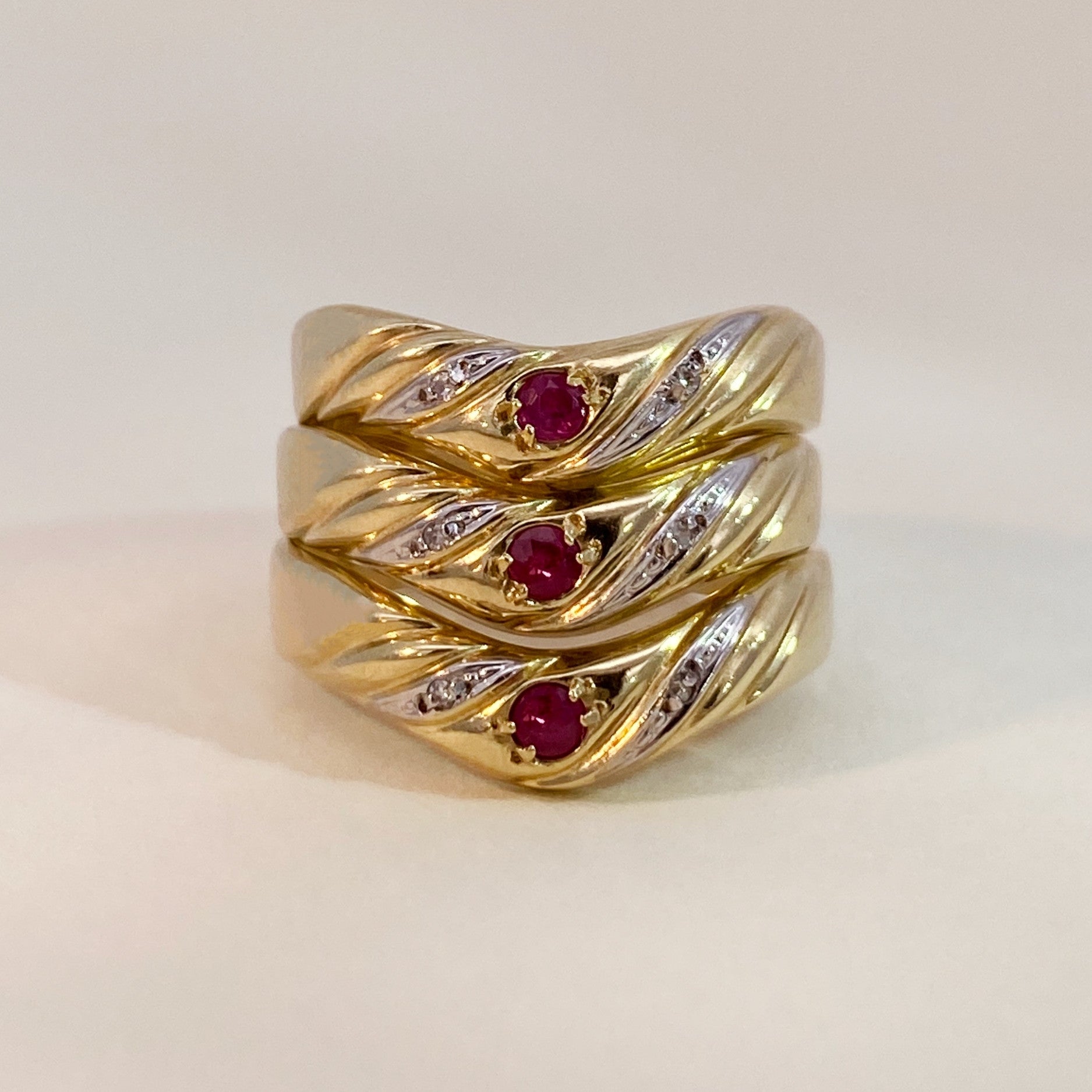 Vintage pink sapphire rings