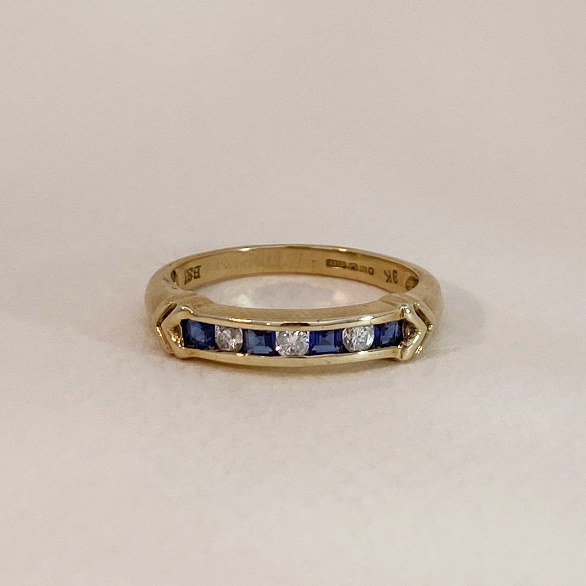 Vintage saffier diamant ring