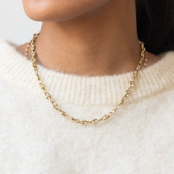 Solid Gold Coffee Bean Necklace
