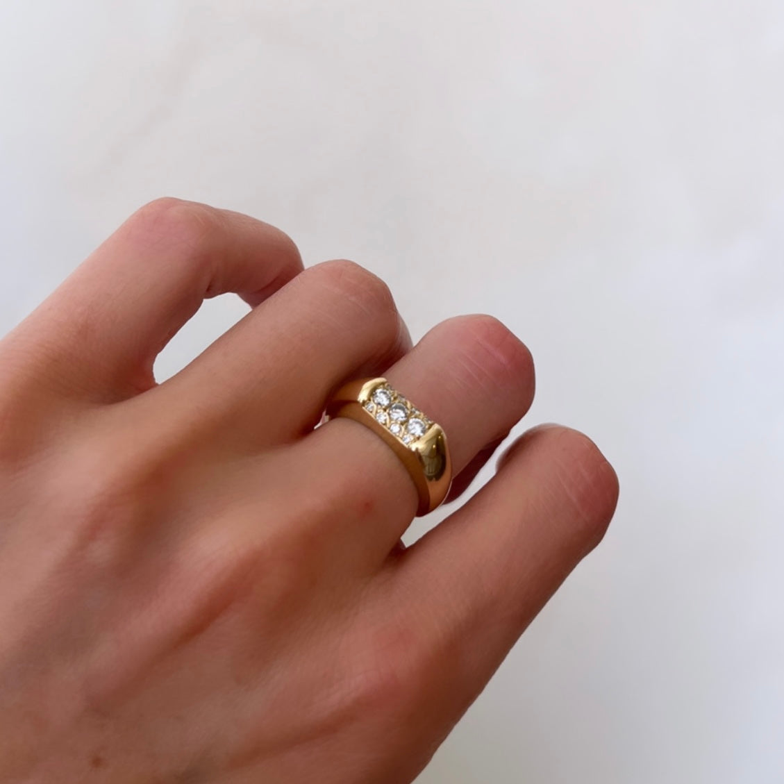 Chunky Diamond Vintage Ring