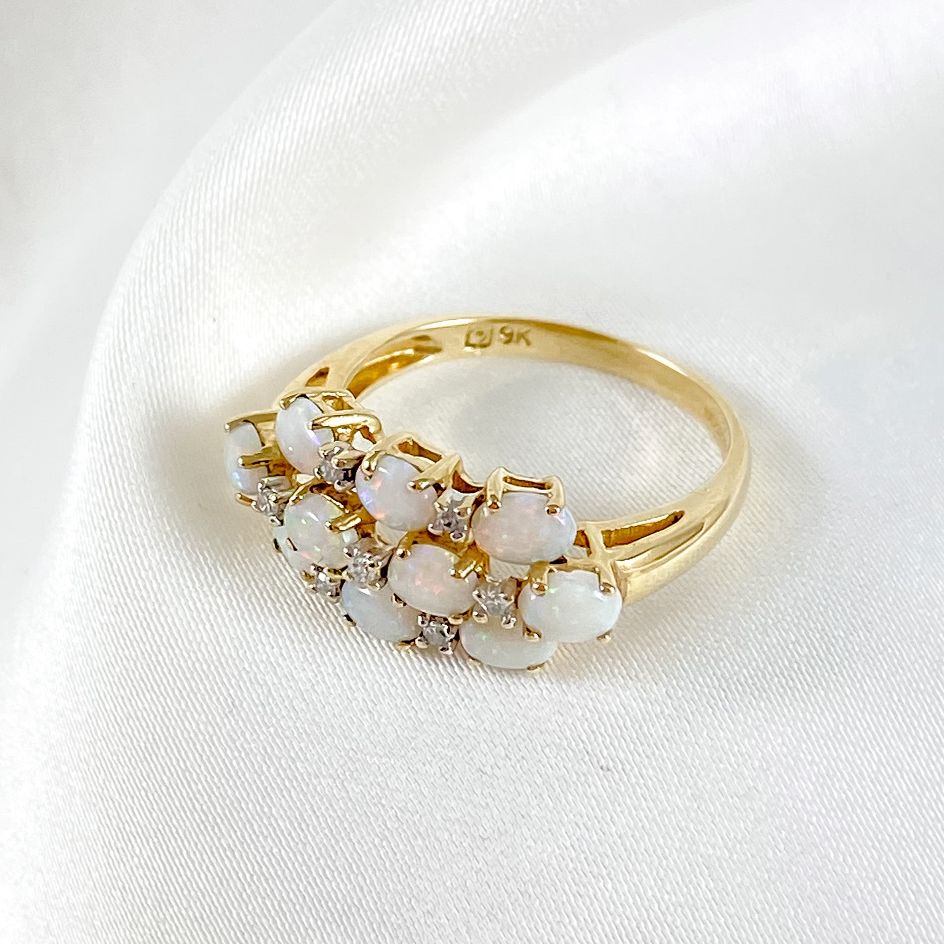 Opal & Diamonds Ring