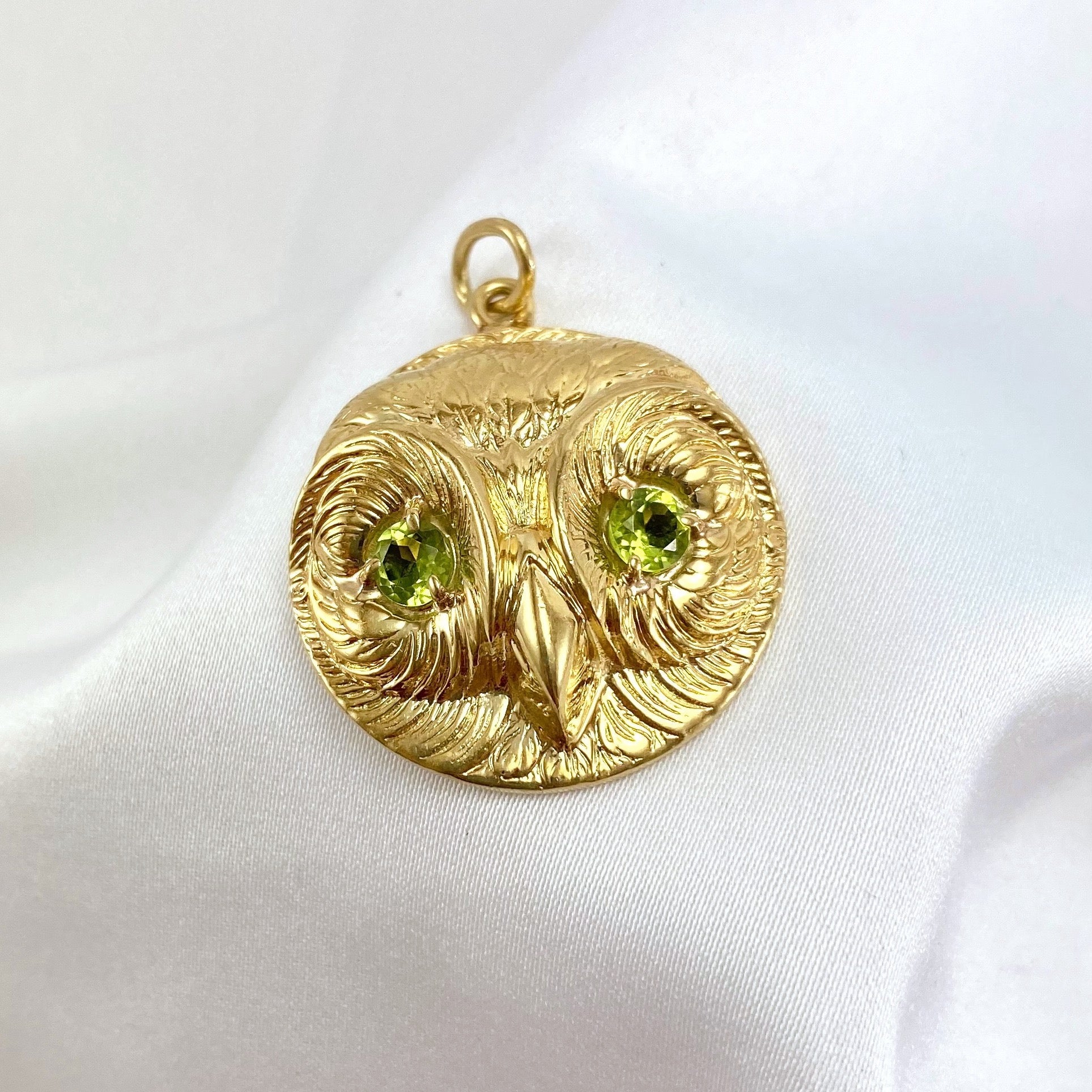 Peridot Owl Medallion