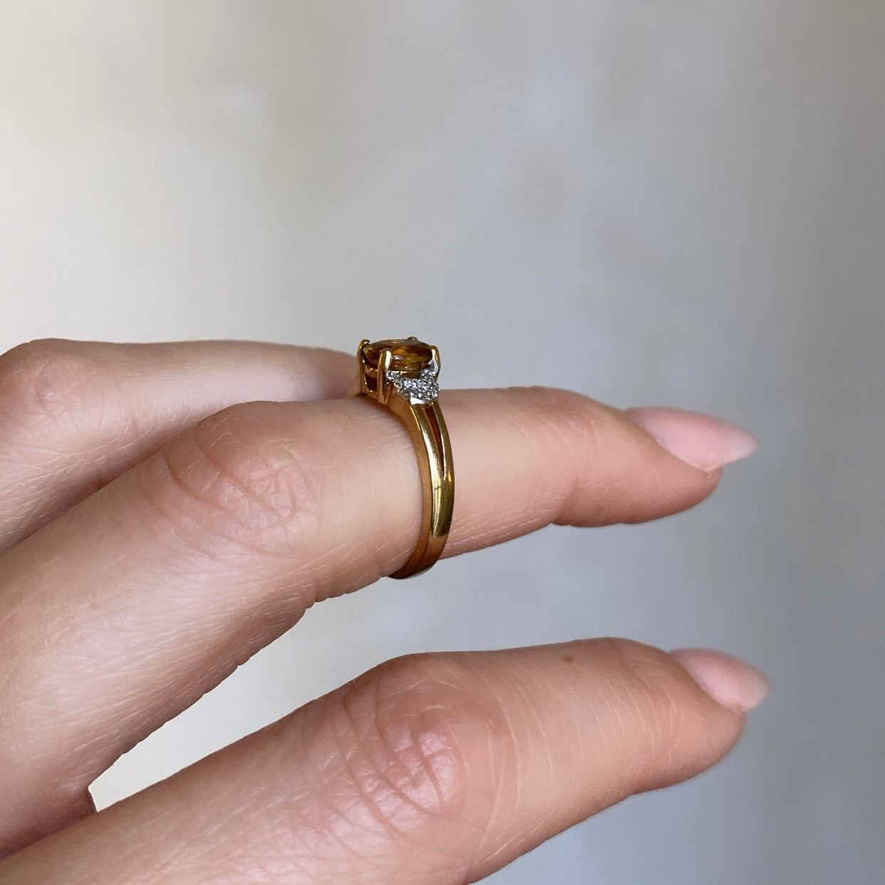Elegant Citrine Ring