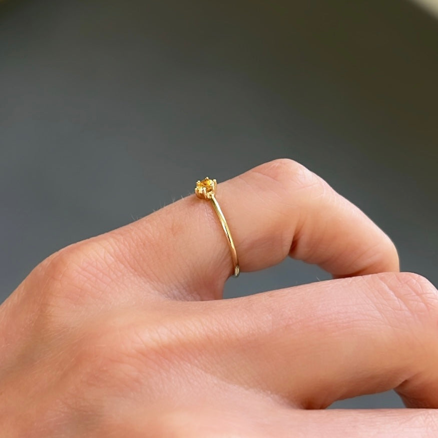 Tiny Citrine Ring