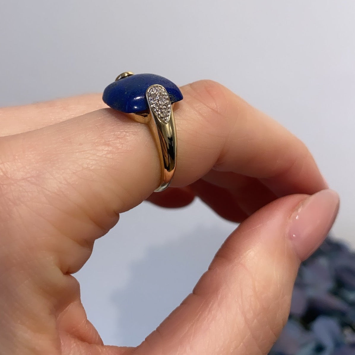 Magical Lapis Lazuli & Diamond Ring