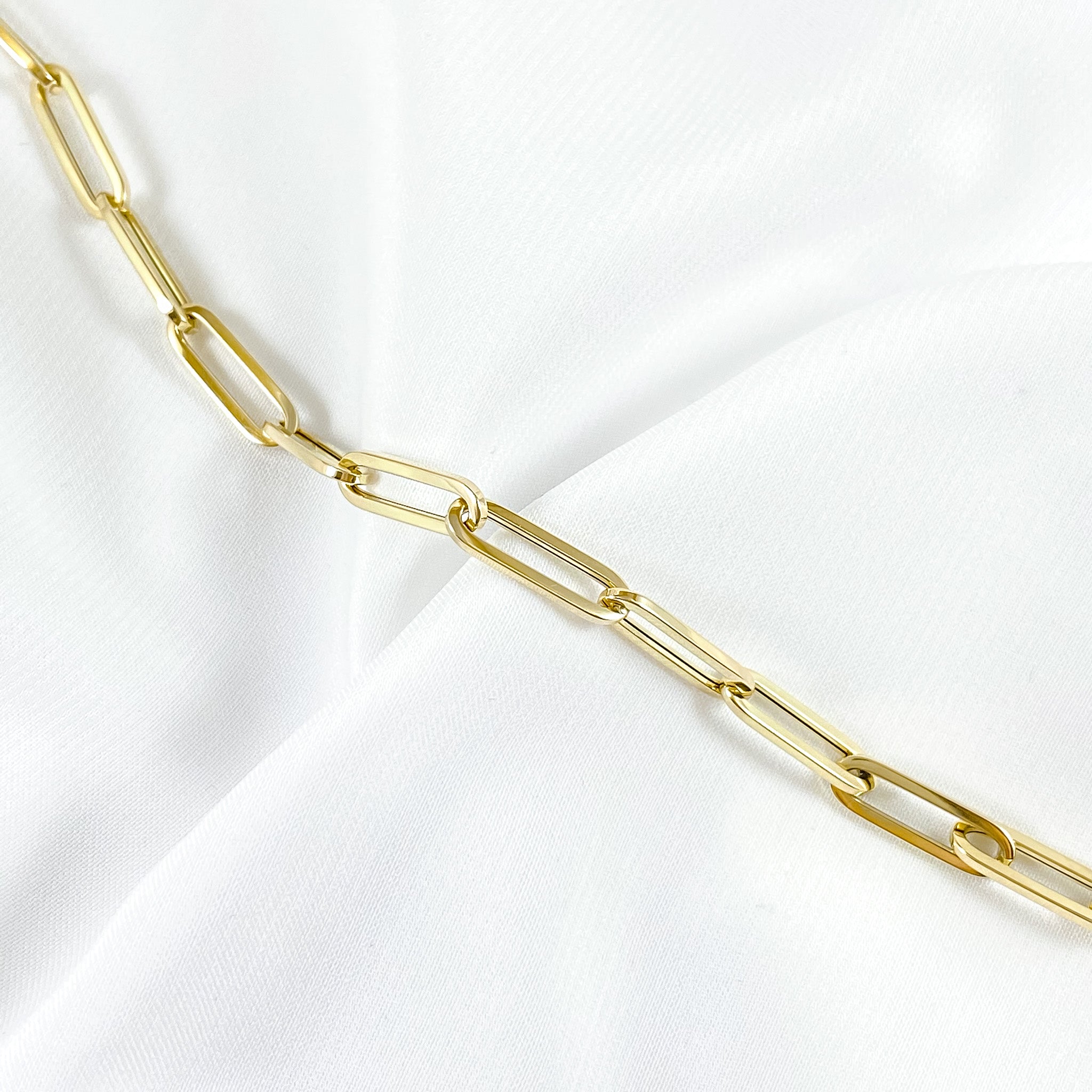 Angular Paperclip Necklace with Springlock