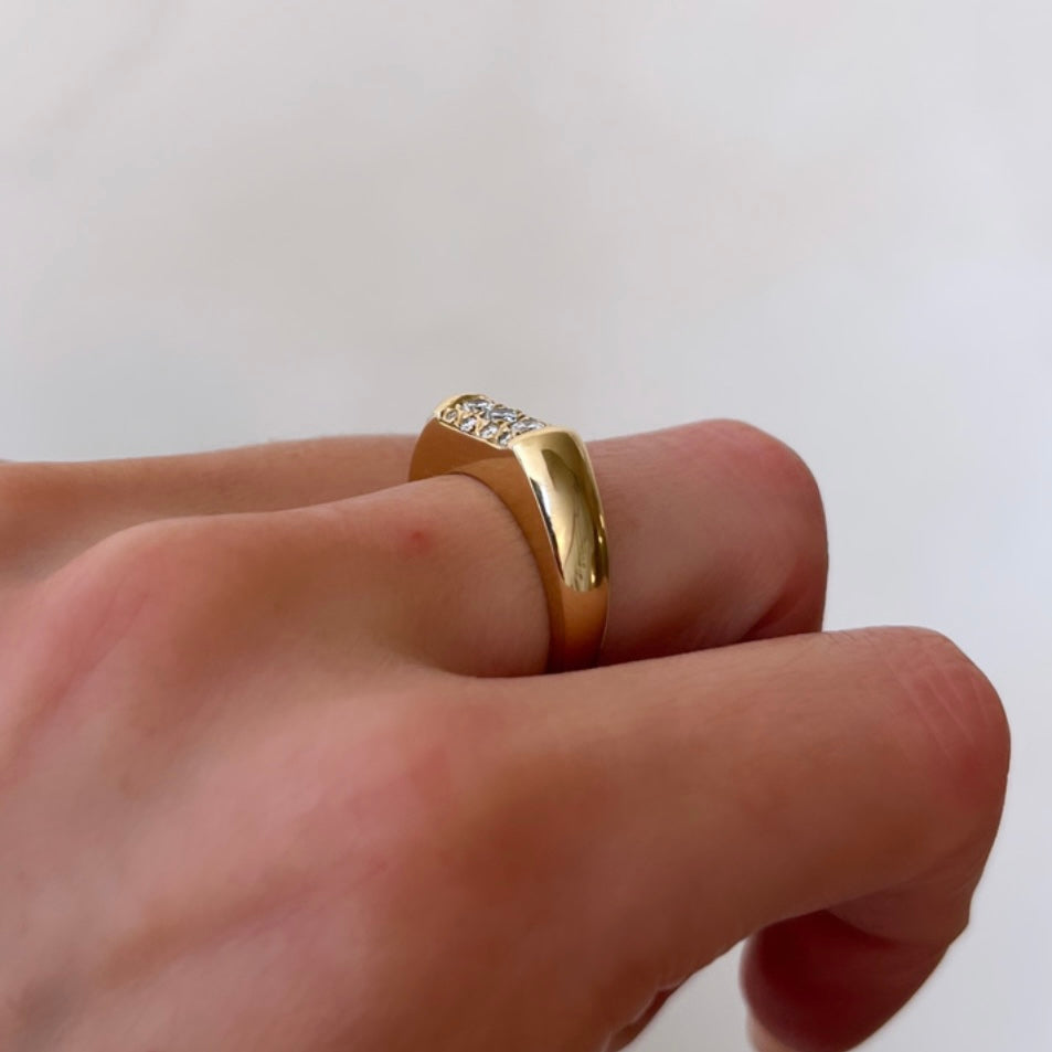Chunky Diamond Vintage Ring