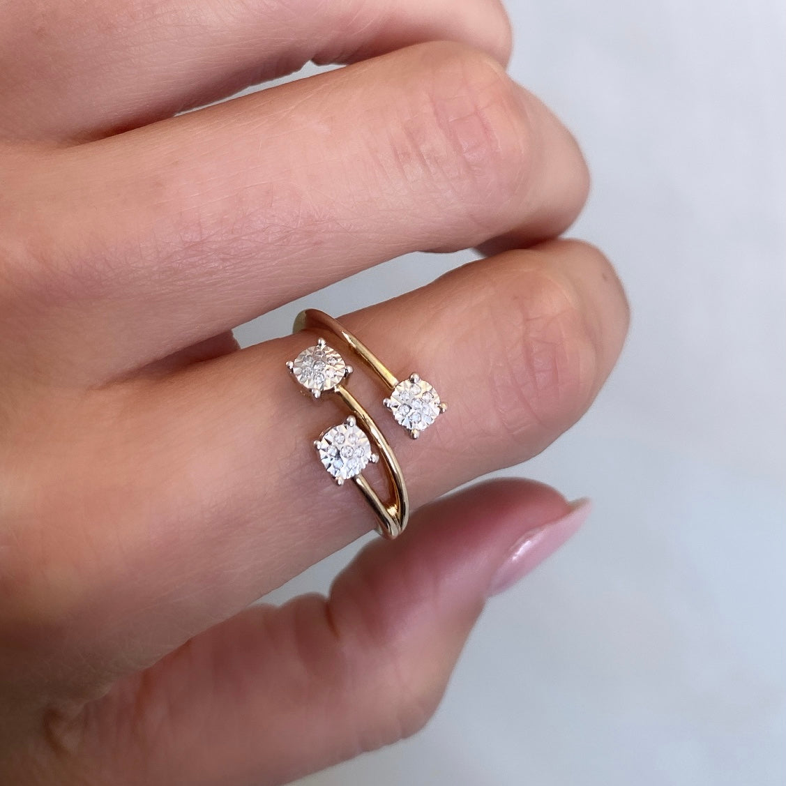 Unique Diamond Wrap Ring