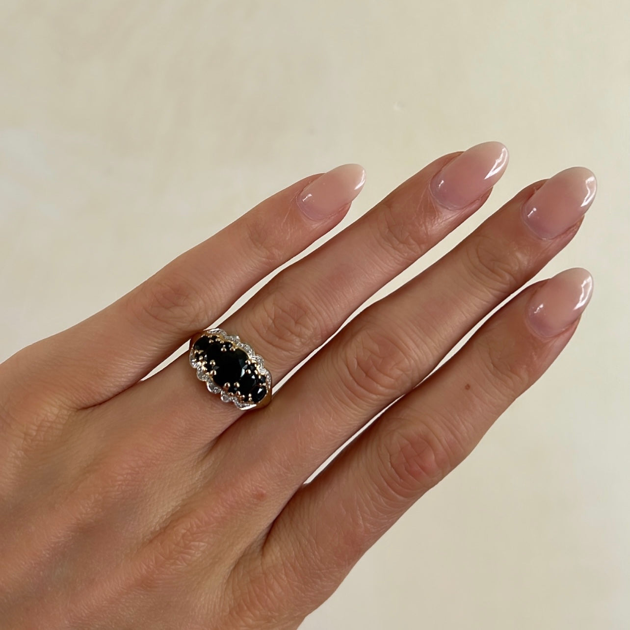 Royal Sapphire And Diamond Ring