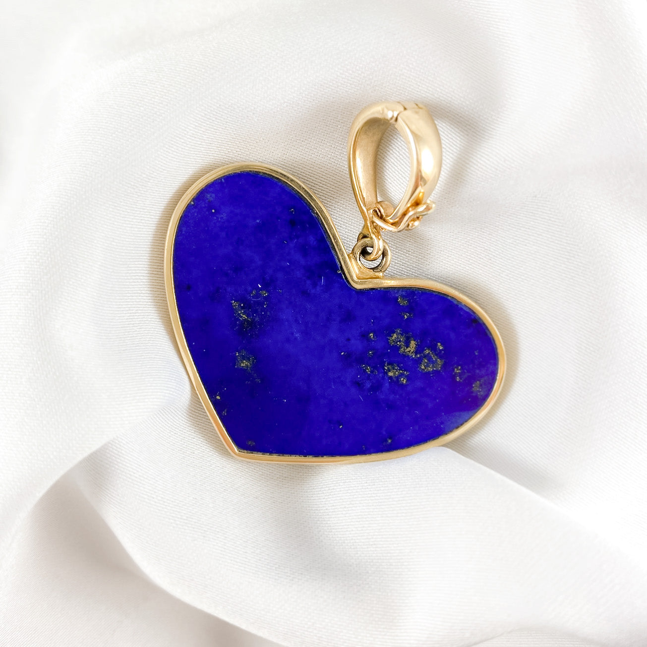 Big Vintage Lapis Lazuli Heart