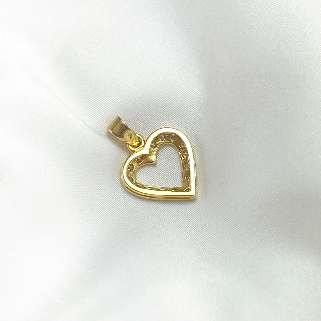 Vintage Diamond Heart Charm