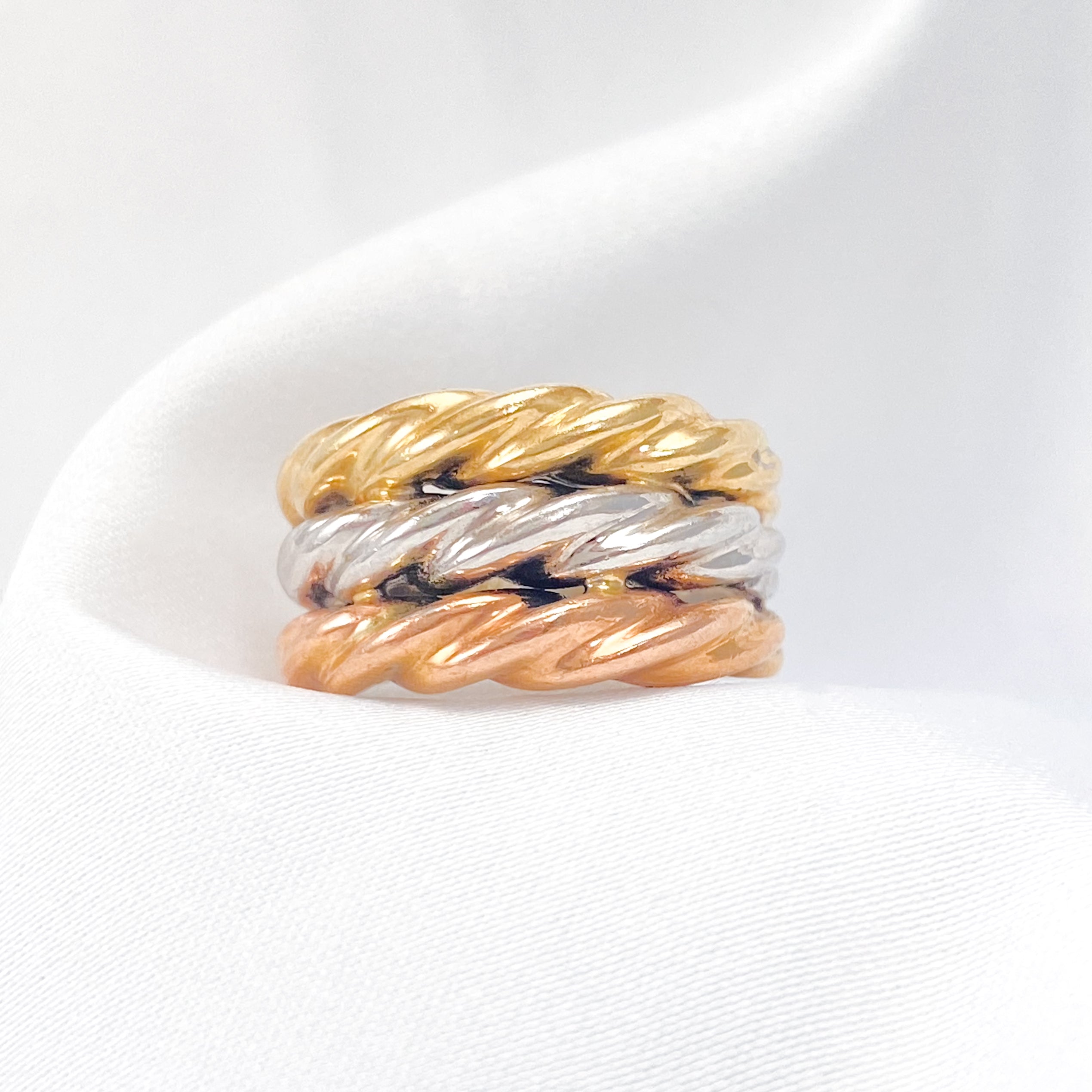 Twisted Trio Color Ring