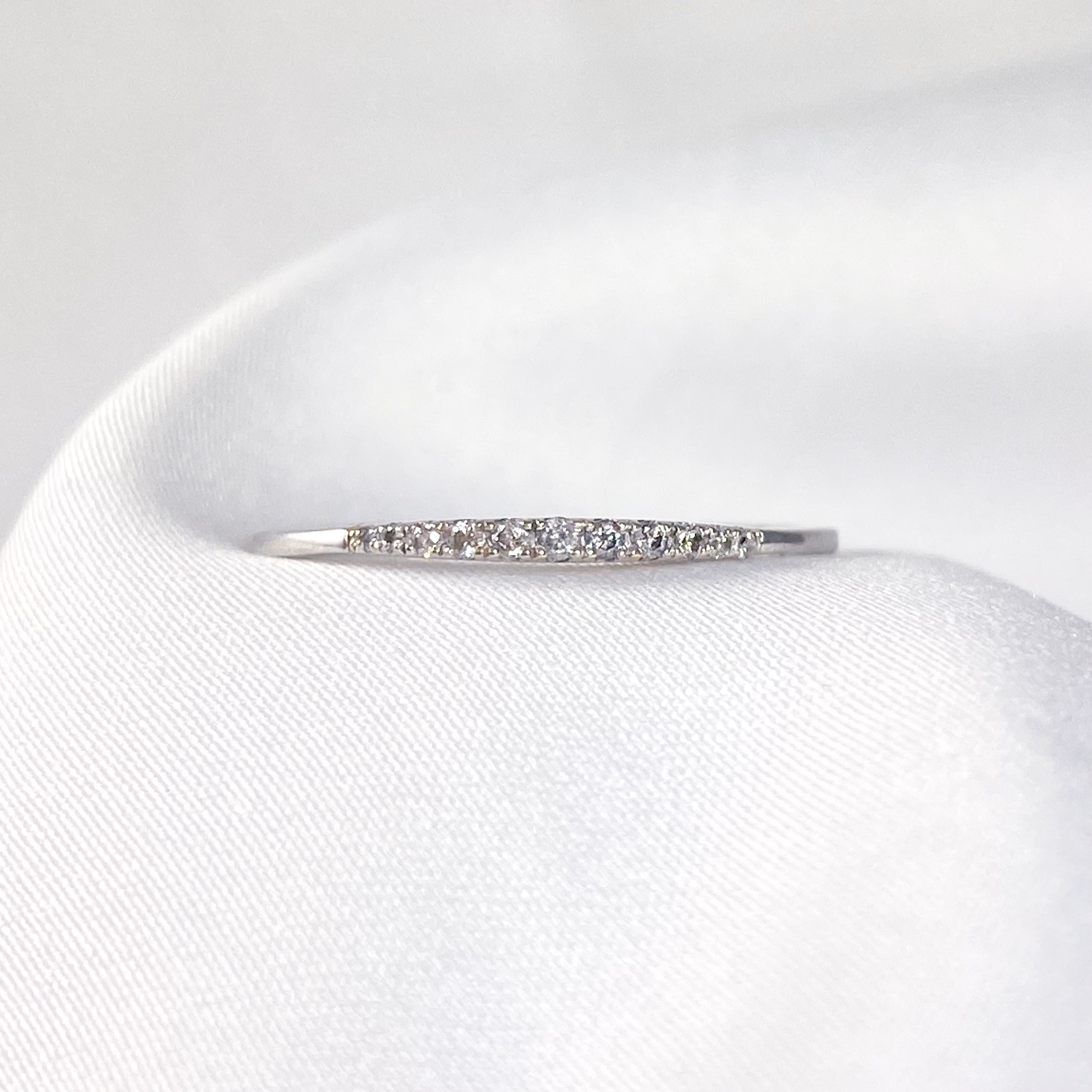 White gold Diamond Row Ring