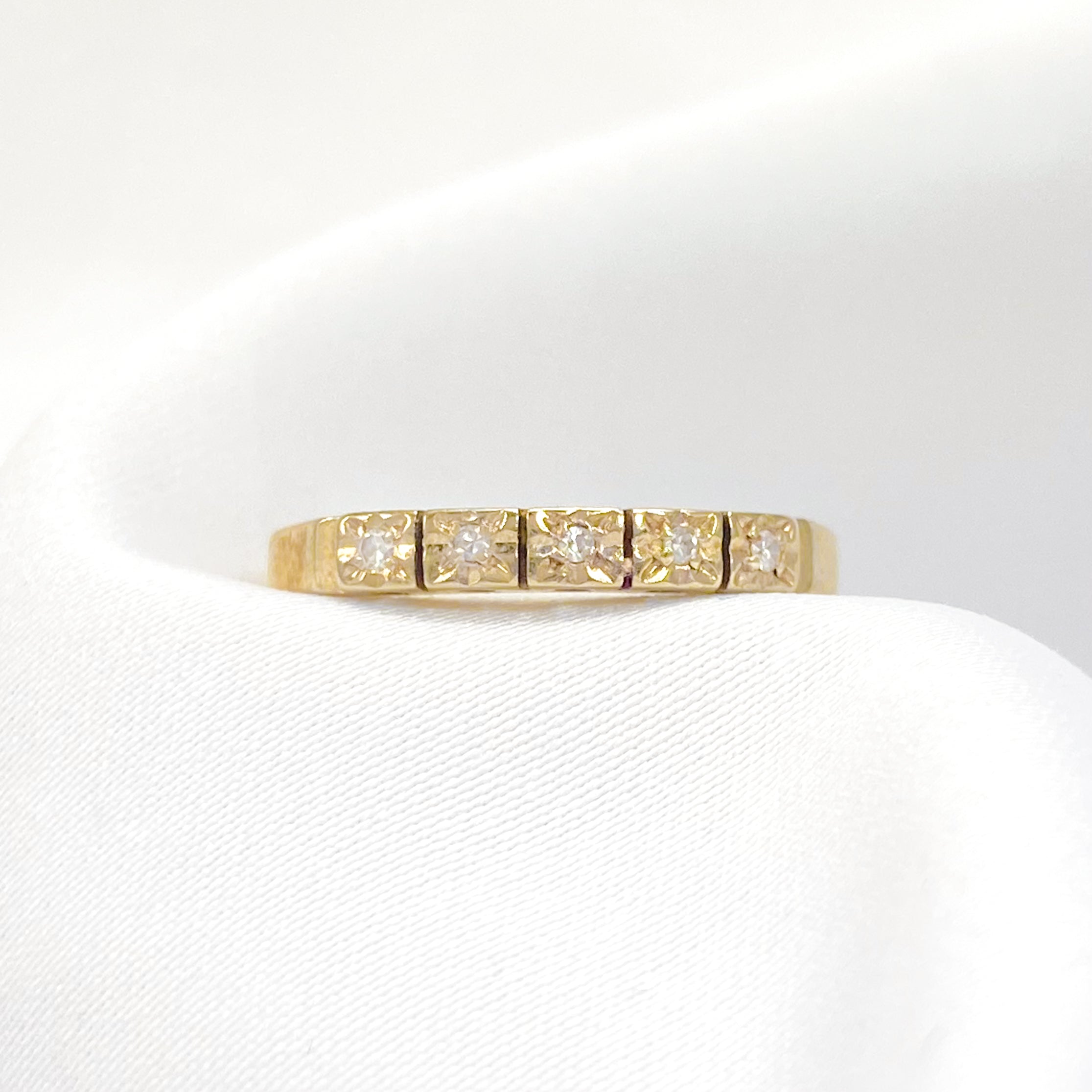 Classy Diamond Row Ring