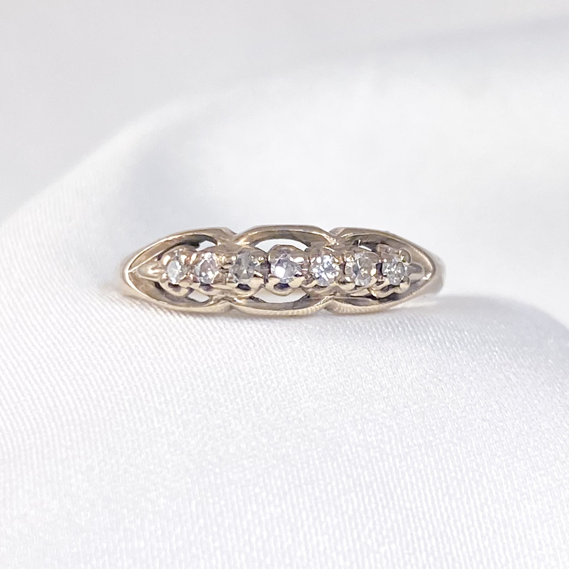 Vintage Seven Diamonds Ring