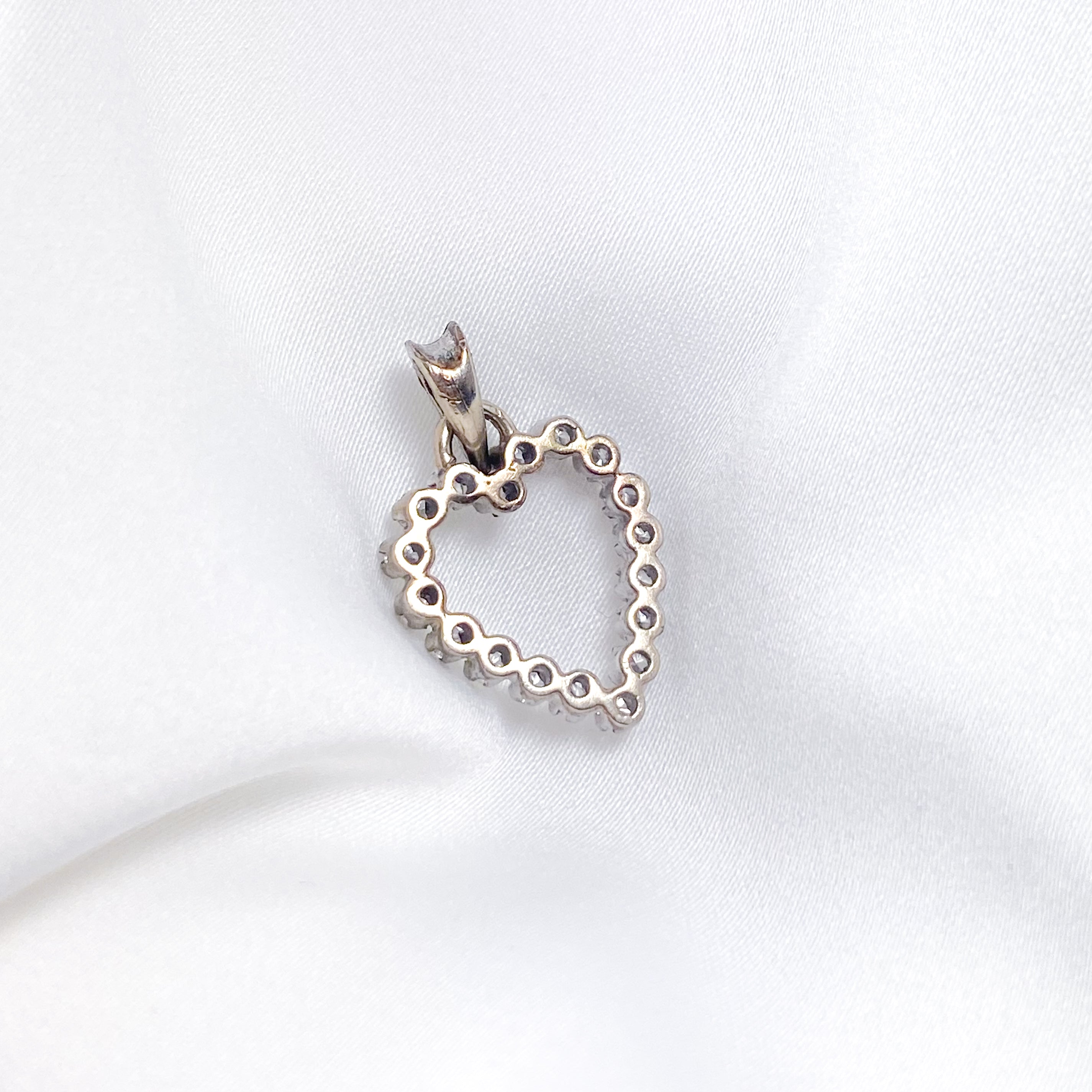 Vintage Diamond Heart Charm | Oro Jewels