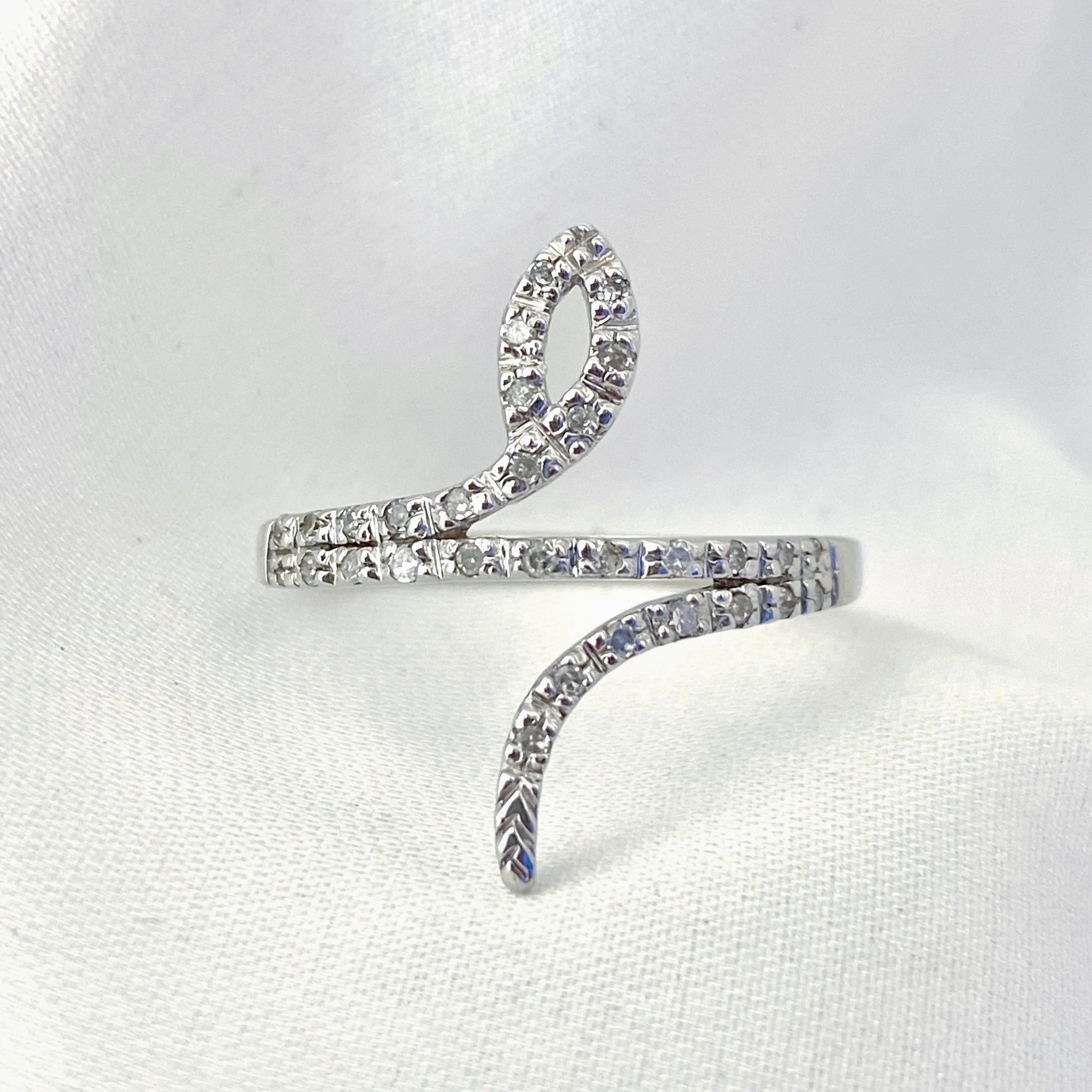 Vintage Diamond Snake Ring