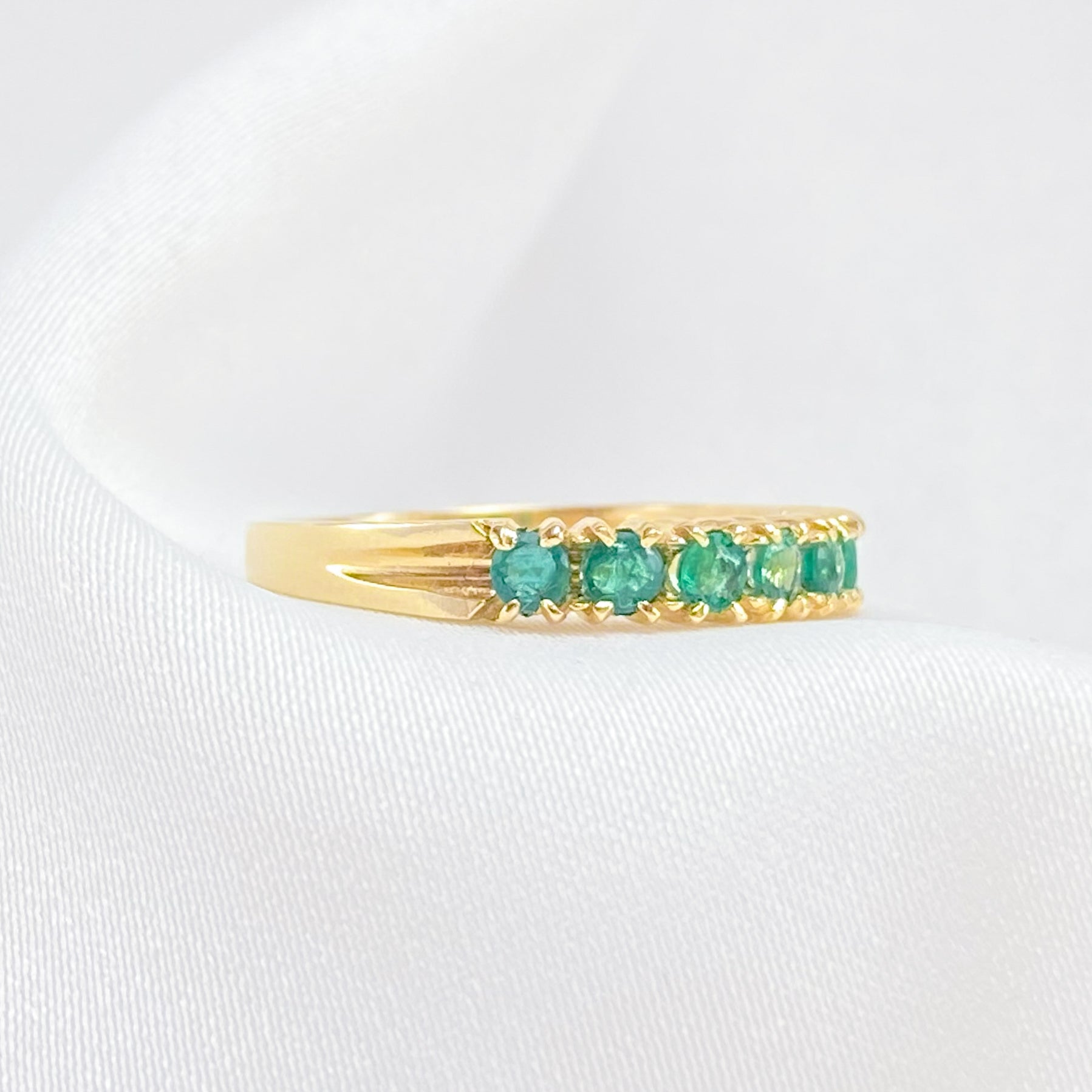 Emerald Row Ring
